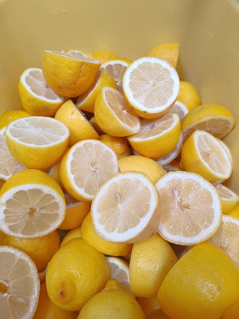 Zitrone, Zitrone, für frischen Saft. Keine Konserve, kein Pulver!